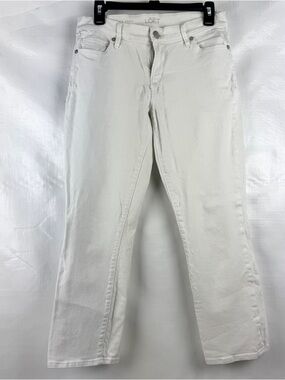 LOFT Modern Kick Crop White Jeans